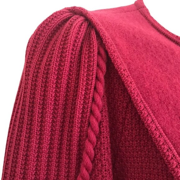 Geiger Austria Pink Boiled Wool Button Front Cardigan Sweater Medium Knit Career - Picture 7 of 12